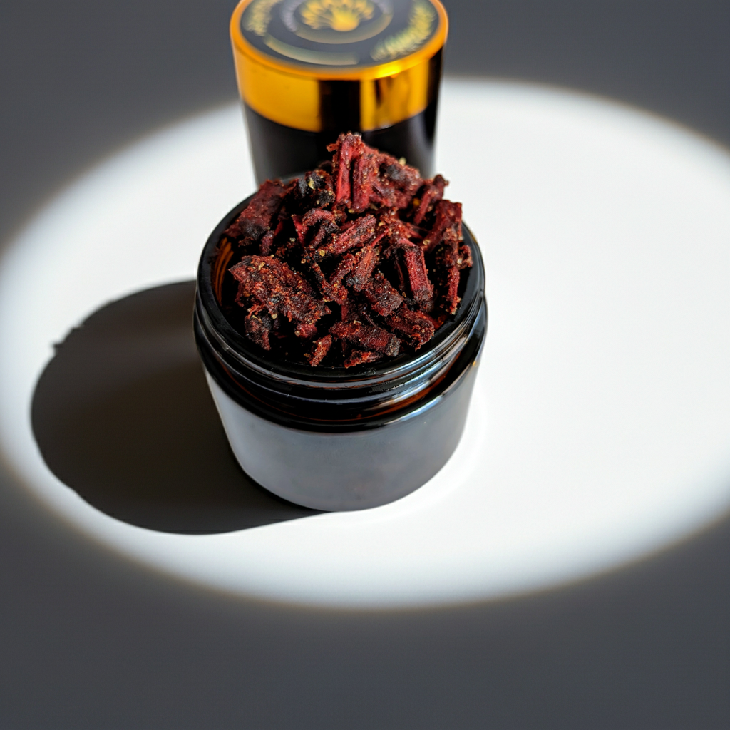 Jar of dried fruit on a dark background
