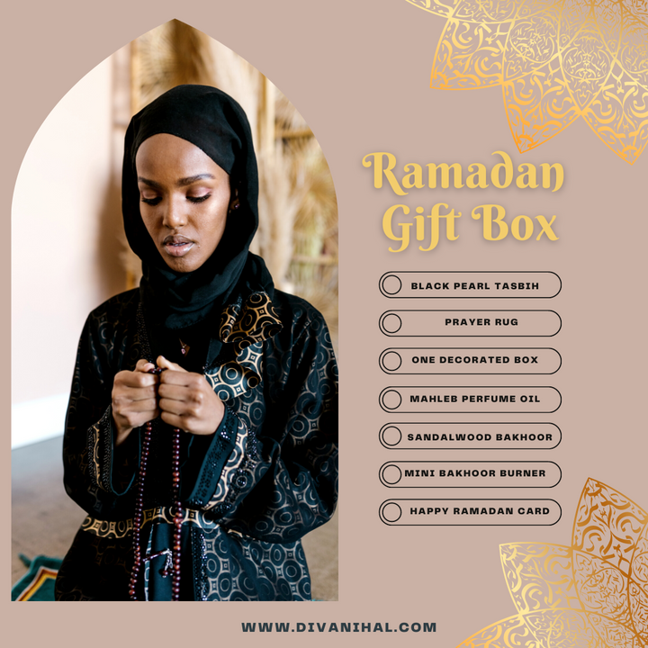 Best Islamic Gift Set: Prayer Rug, Tasbih, Perfume, Bakhoor